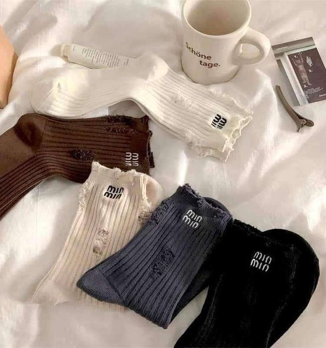 Skarpetki miu miu roz 35/41 nowe 5 pack