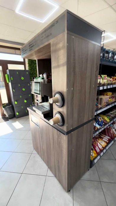 Магазин під ключ. Торгові стелажі. Касові прилавки бокси. Кавомодулі. Вітрини для випічки Гачки торгові. Кондитерські стелажі