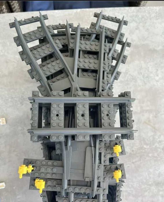 Рельсы Lego City оригинал, стрелки для железной дороги, поезд Лего