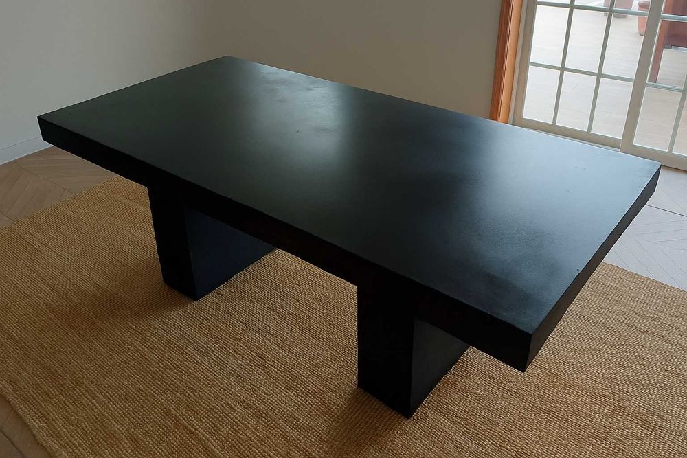 Mesa de Jantar Cinzenta Fibrocimento 90 x 200 cm