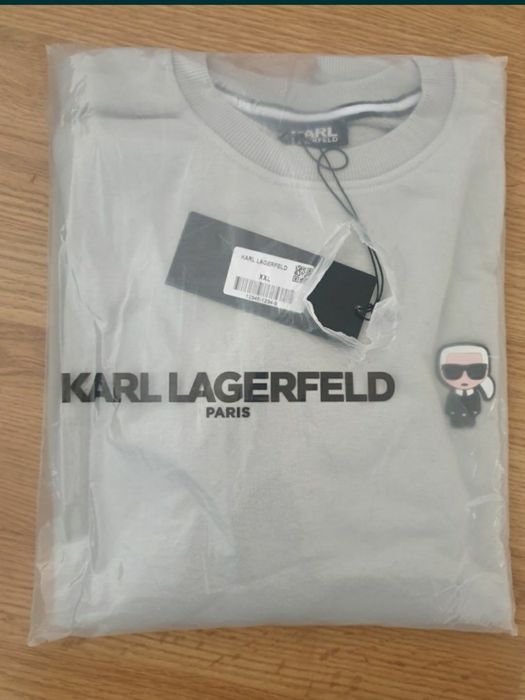 Bluza XXL męska long szara Karl