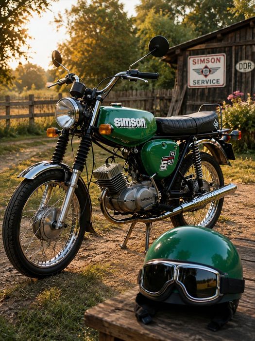 Kask orzeszek zielony retro gogle prl