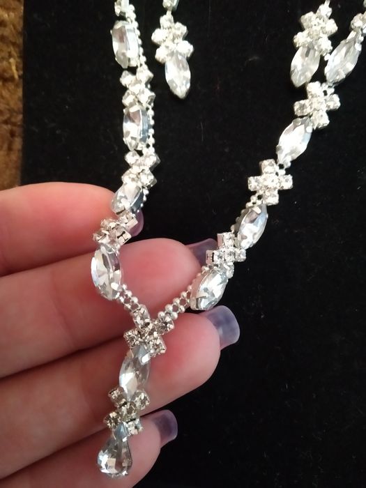 Шикарные украшения для невесты, диадема, серьги, колье