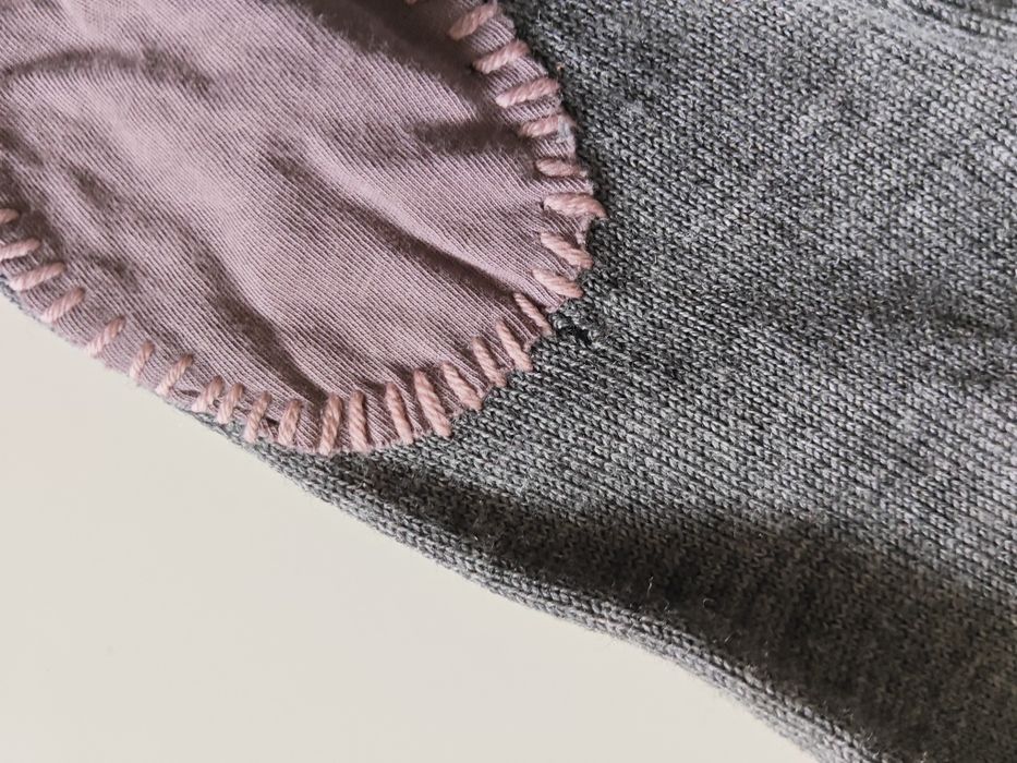 Cubus 68 szare wełniane spodnie dzianinowe 100% merino wool