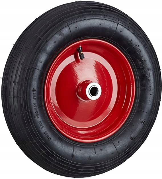 Relaxdays Czarno-czerwone koło do taczki