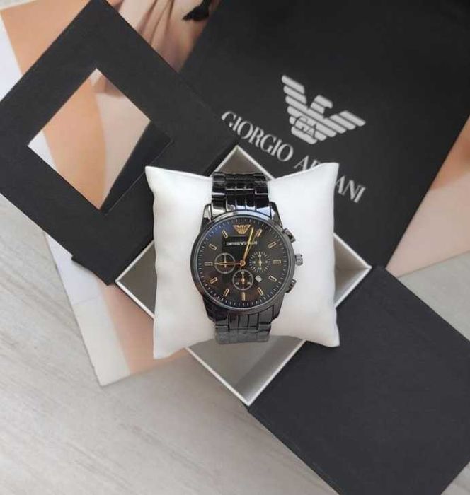 Часи Emporio Armani Black чоловічі нові