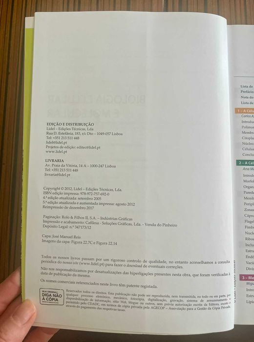 Biologia Celular e Molecular, 5ª Edição