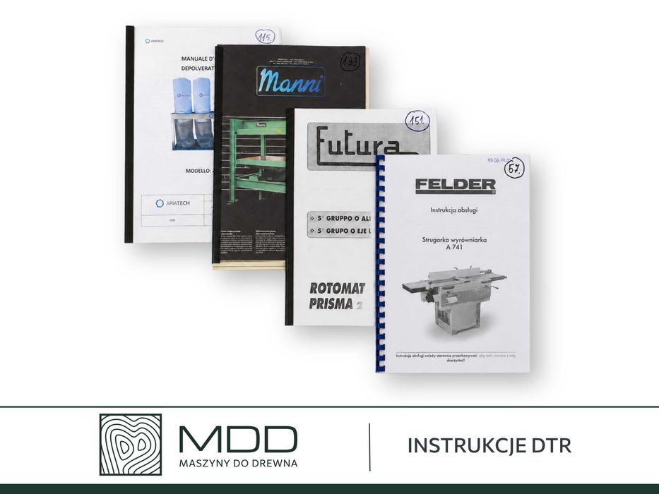Instrukcje DTR do maszyn stolarskich