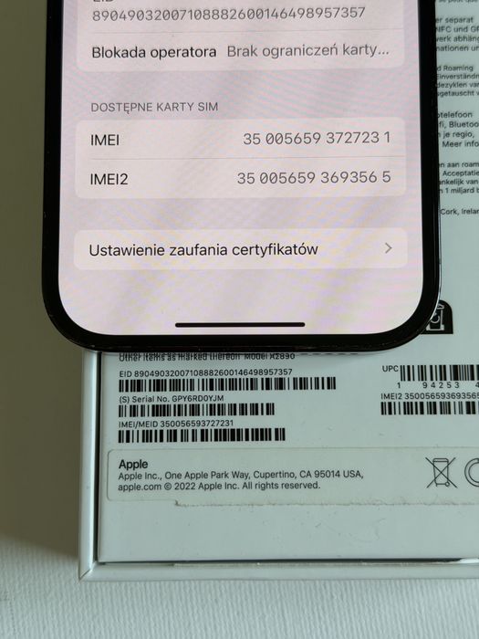 iPhone 14 pro, jak nowy, 83% baterii