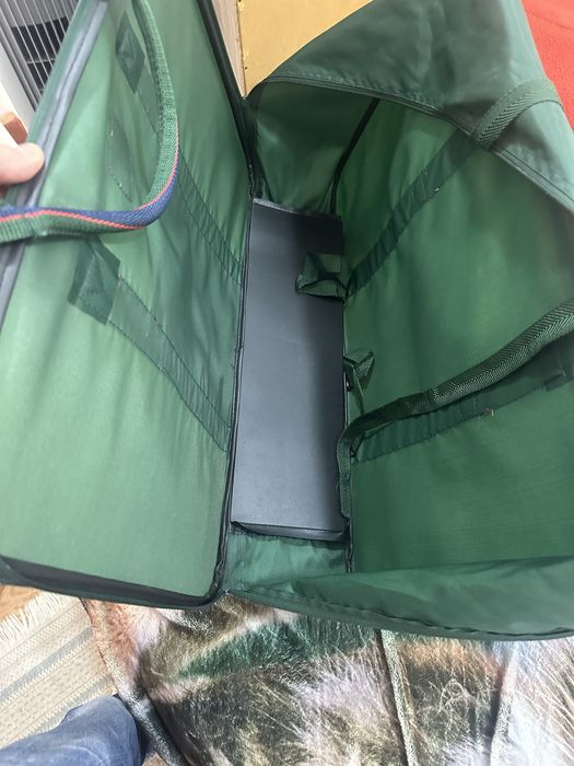 3 mochilas de viagem com : pequena , media , grande de cor verde