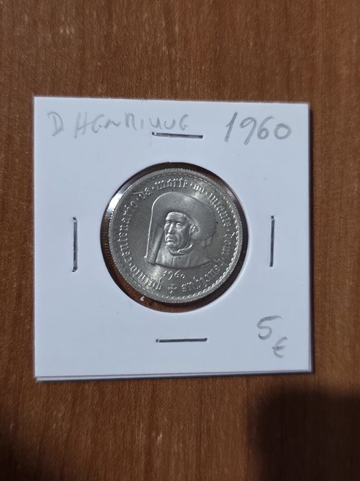 Moeda portuguesa  de 5 escudos de 1960