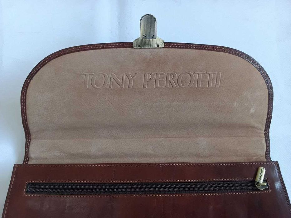 Портфель кожаный Italico 8091-PL коричневый TONY PEROTTI Бычья кожа высшего качества