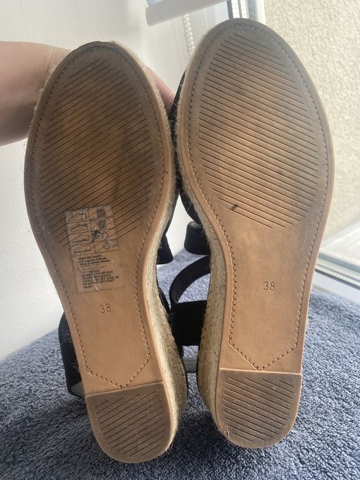 Еспадрильи на удобной танкетке h&m 38р