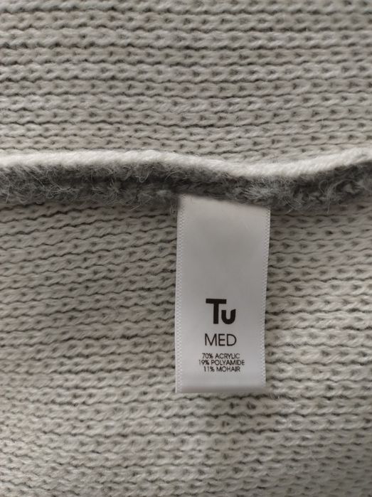 Szary kardigan.Tu.
