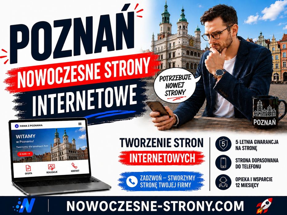 Nowoczesne Strony Internetowe | WordPress z 5-letnią Gwarancją | Opieka Stron 12 miesięcy