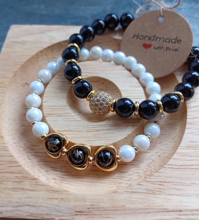 Bransoletka 2w1 z kamienia naturalnego Handmade