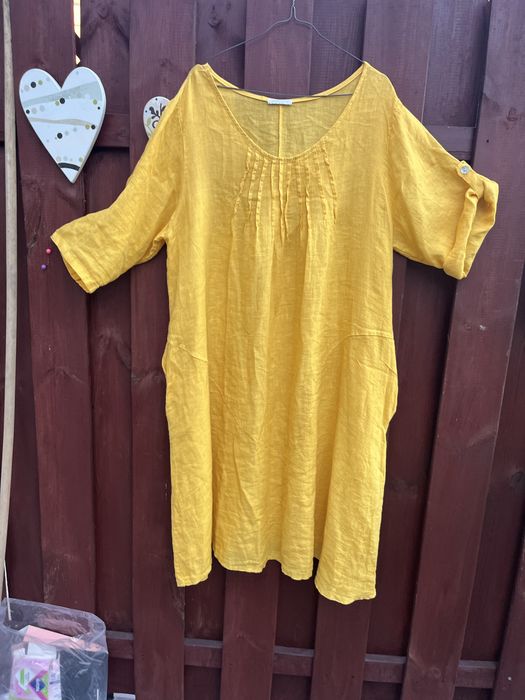 Nowa letnia  lniana sukienka oversize