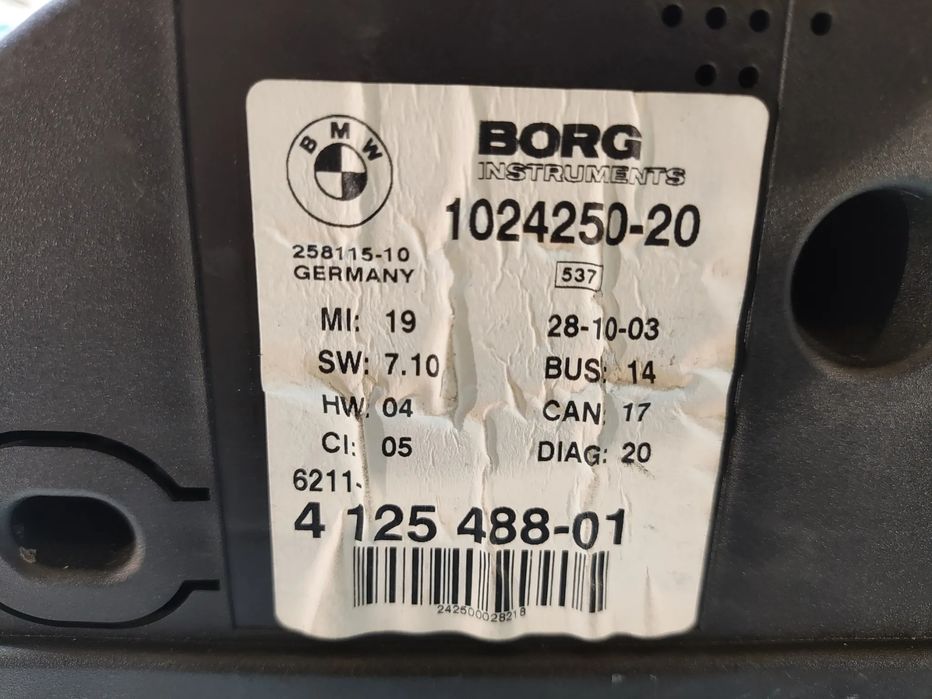 QUADRANTE MOSTRADORES BMW Z4 E85 ROADSTER E86 COUPE 62104125488