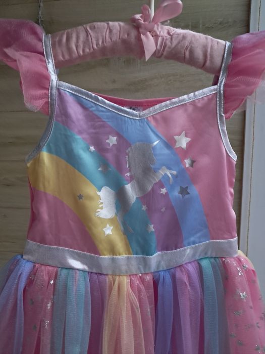 Карнавальное платье единорожки радужное платье единорога 5-6л