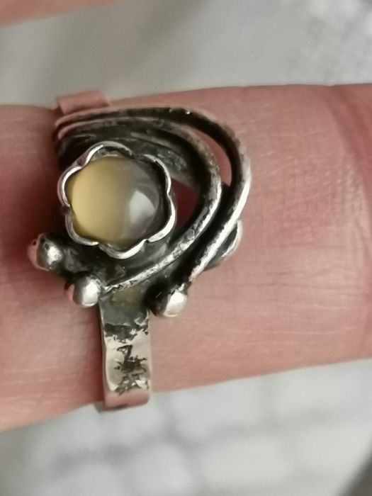 WARMET Srebrny Pierścionek PRL Srebro próba 3