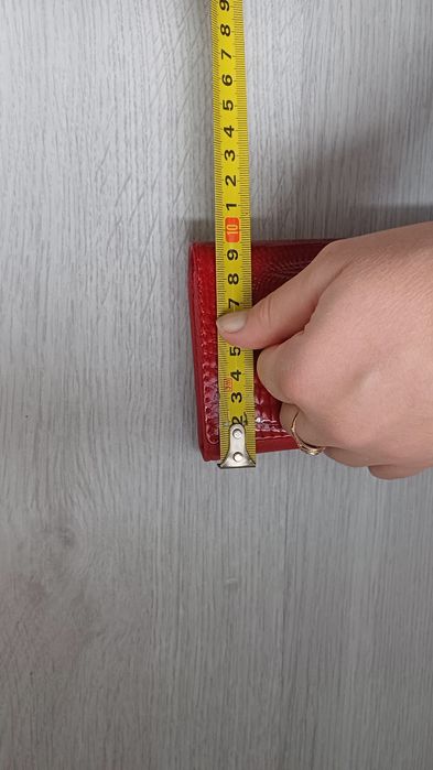 Portfel czerwony damski lakierowany duży NOWY  z metkami