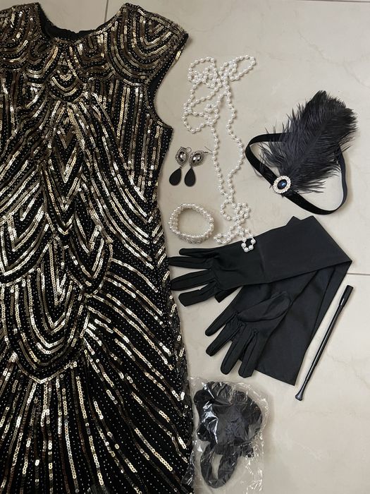 Kostium stroj przebranie damskie karnawalowe roz.M Lata 20-te