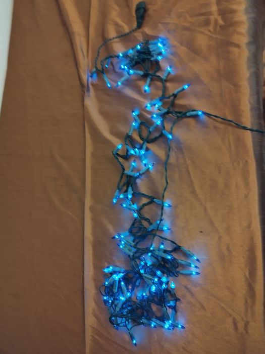 Lampki choinkowe Niebieskie retro