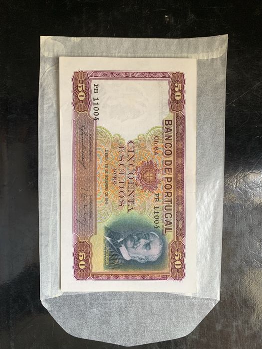 1- Nota de 50$  - Ramalho Ortigao -1941 / Nao Circulada / Pequeno Vinco