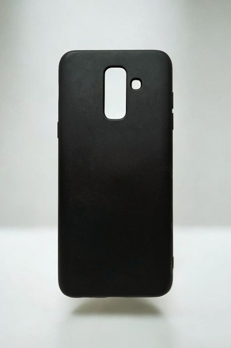 Чехол на Самсунг Галакси А6+, чёрный, матовый