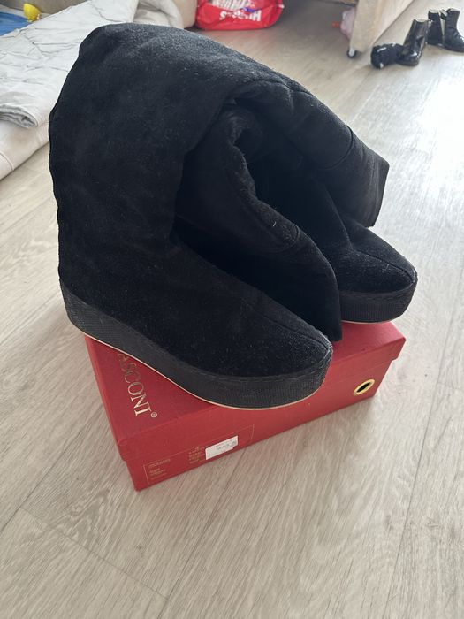 Сапоги замшеві натуральні