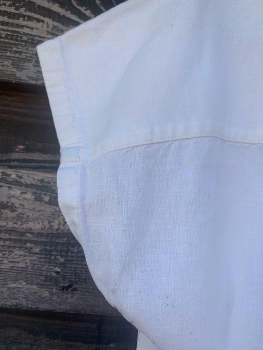 Белое легкое платье (лен вискоза)