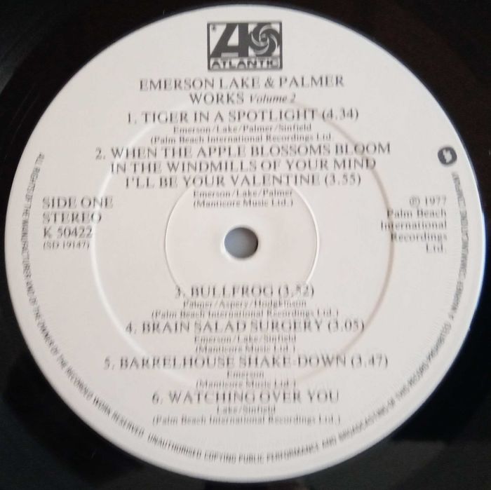 Emerson, Lake & Palmer - - - - - Works-Volume 2 - - - - - LP