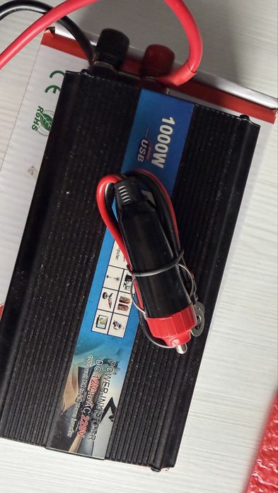 Автомобільний інвертор 12V → 220V 1000W + USB