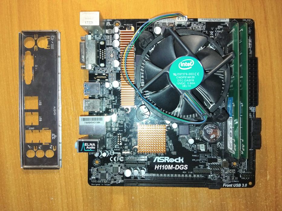 Материнська плата ASRock H110M-DVS,Pentium G4620, DDR4 8GB 2133MHz
