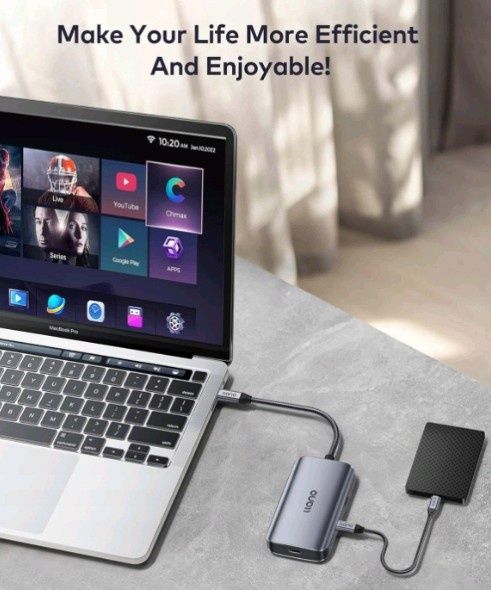 Hub USB C 3.2 Gen 2, stacja dokująca USB Hub 5 w 1, 4 porty USB-C 10 G