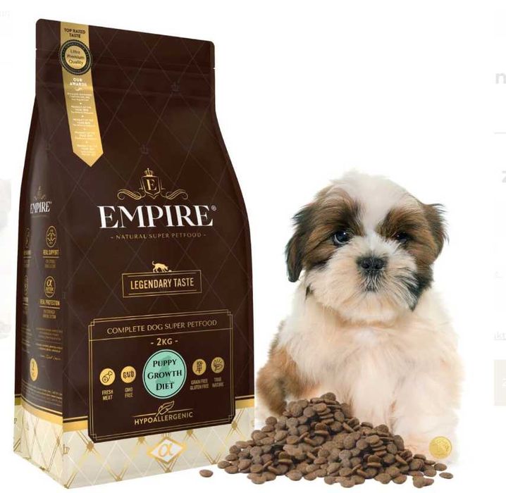 Sucha Karma dla Psa EMPIRE Szczeniak 2kg Małe i Średnie Rasy Hipoalerg