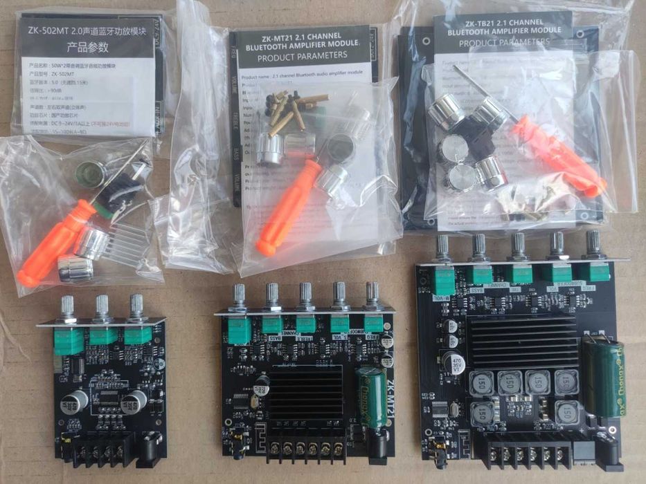 Усилитель 2.1 ZK MT-21 TB-21 2*50+100Вт Bluetooth 5.0 AUX MT-502