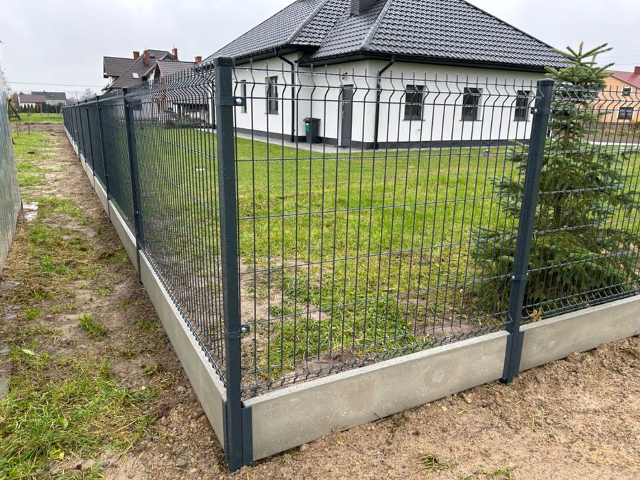 Panel ogrodzeniowy ocynkowany+RAL 123x250 cm fi 4 mm