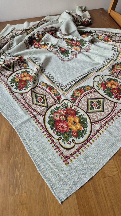 Piękny obrus PRL