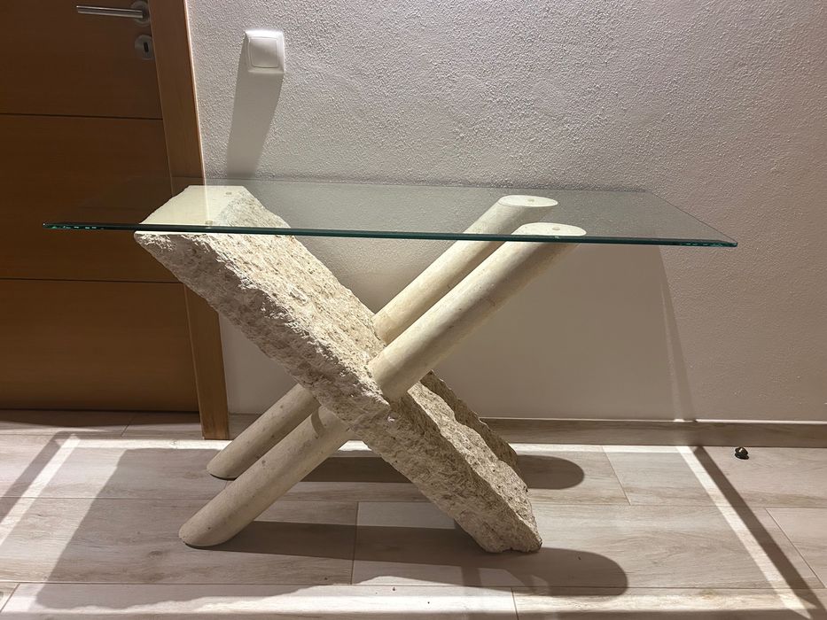 Consola de entrada em vidro