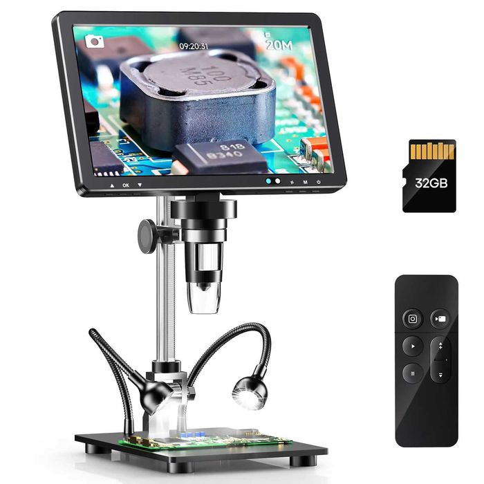 10.1 Mikroskop cyfrowy HDMI,USB-C,SD,pilot,Led 2x,elektronik Prezent