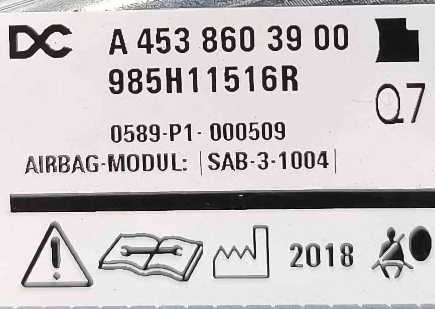 Airbag Banco Esquerdo A4538603900 - SMART FORTWO Coupé