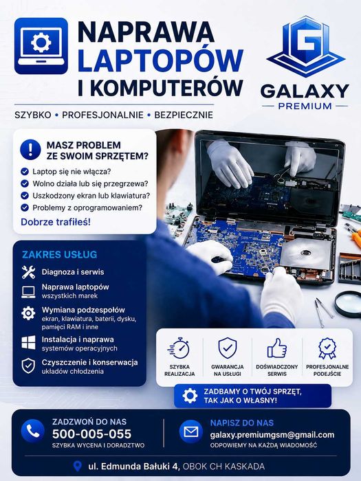 Naprawa Laptopów i Komputerów Galaxy GSM Szczecin
