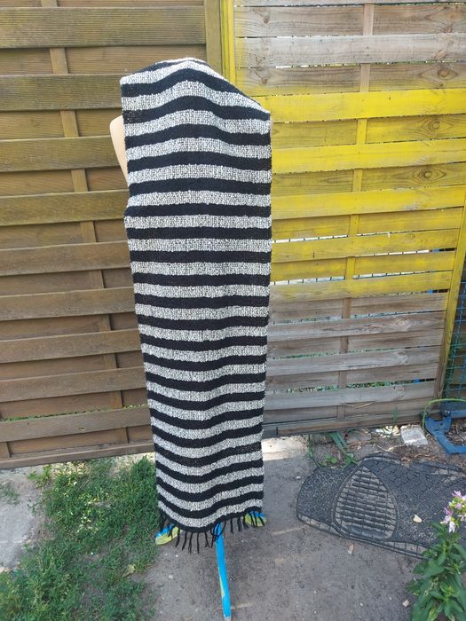 Szalik zimowy w paski męski