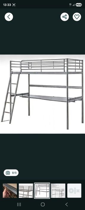 Łóżko piętrowe IKEA SVARTA