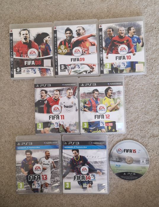 Conjunto de 8 jogos FIFA para PS3