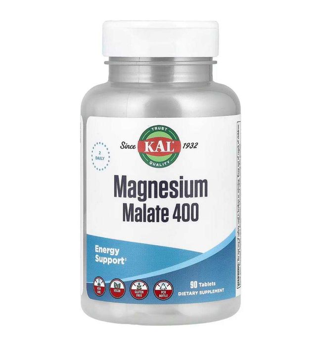 Магний малат магній KAL, малат магнію 90 таблеток (200 мг у таблетці)