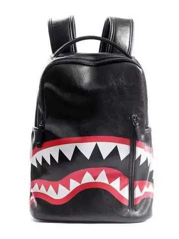 рюкзак в стиле Sprayground Shark / Черный городской рюкзак с пастью акулы