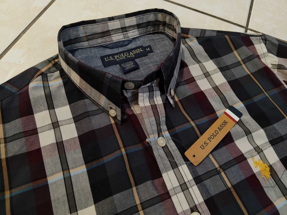 US POLO ASSN - NOWA! z LOGO i Metkami Koszula Męska rozmiar L