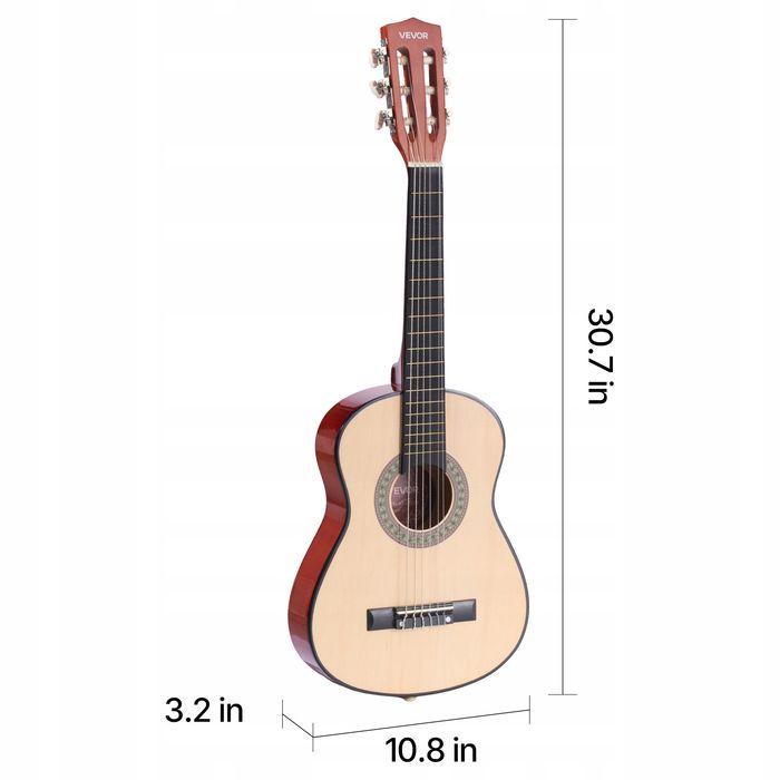 VEVOR gitara koncertowa 780 mm zestaw startowy dla